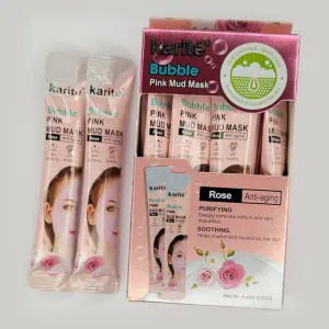 Karite - Bubble Pink Rose Mud Mask - Box