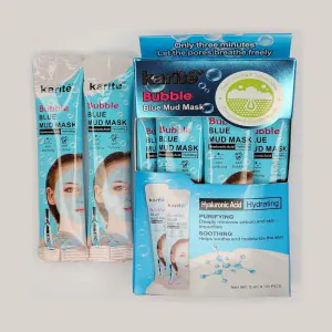 Karite - Bubble Blue Hyaluronic Acid Mud Mask - Box