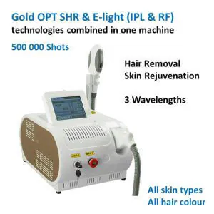 HiTechBeauty - OPT SHR E-Light (RF & IPL) Hair Removal & Skin Rejuvenation Machine - 500K shots