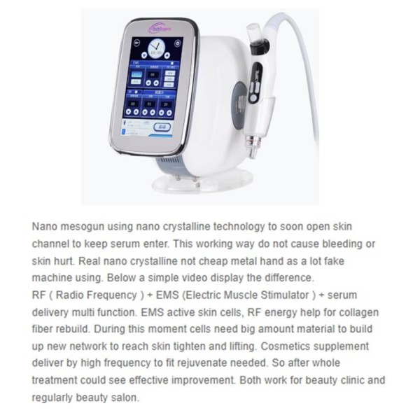 HiTechBeauty - 3 in 1 RF Fractional Mesotherapy & Face Lift Device (RF + EMS + Meso) Nano Gun - Home Use - Image 4