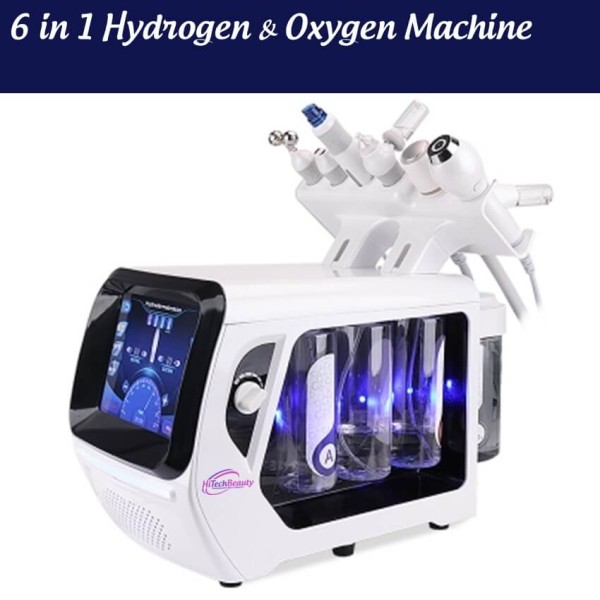 HiTechBeauty - 6 in 1 Oxygen / Dermabrasion / Hydroderm Facial machine (Hydrogen & Oxygen)