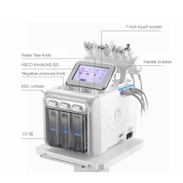 HiTechBeauty - 7 in 1 Oxygen / Dermabrasion / Hydroderm Facial machine (with LED mask) - Image 2