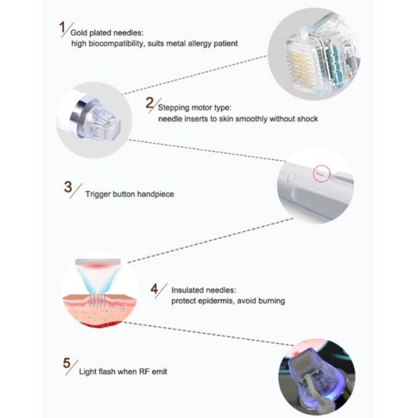 Fire & Ice RF Micro Needling MicroDerma machine with cold hammer (Gold Standard) - Image 3