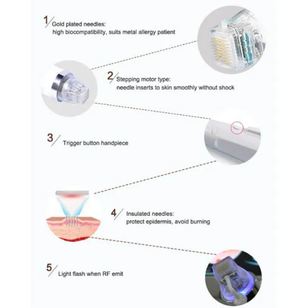 Fire & Ice RF Micro Needling MicroDerma machine with cold hammer (Gold Standard) - Image 3