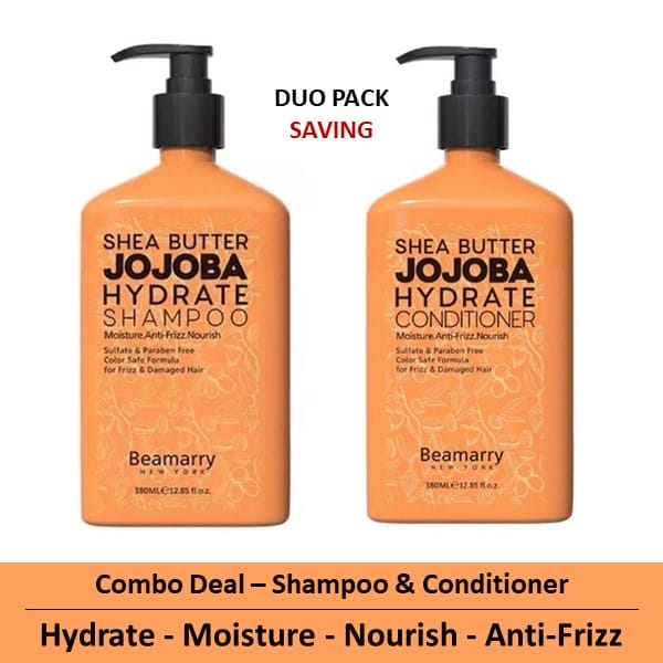 Combo-2 - Beamarry Shea Butter Jojoba Hydrate Shampoo & Conditioner 380ml