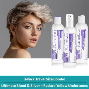 Bio-Kinetic - 3-Pack Travel Size Combo - Ultimate Blond & Silver - Reduce Yellow - Condition