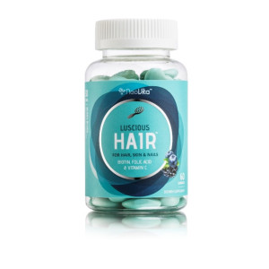 NeoVita - Luscious Hair, Skin & Nails Blueberry 60 Gummies (Extreme Hair Growth Gummies with Biotin, folic acid & Vitamins & Iodine)