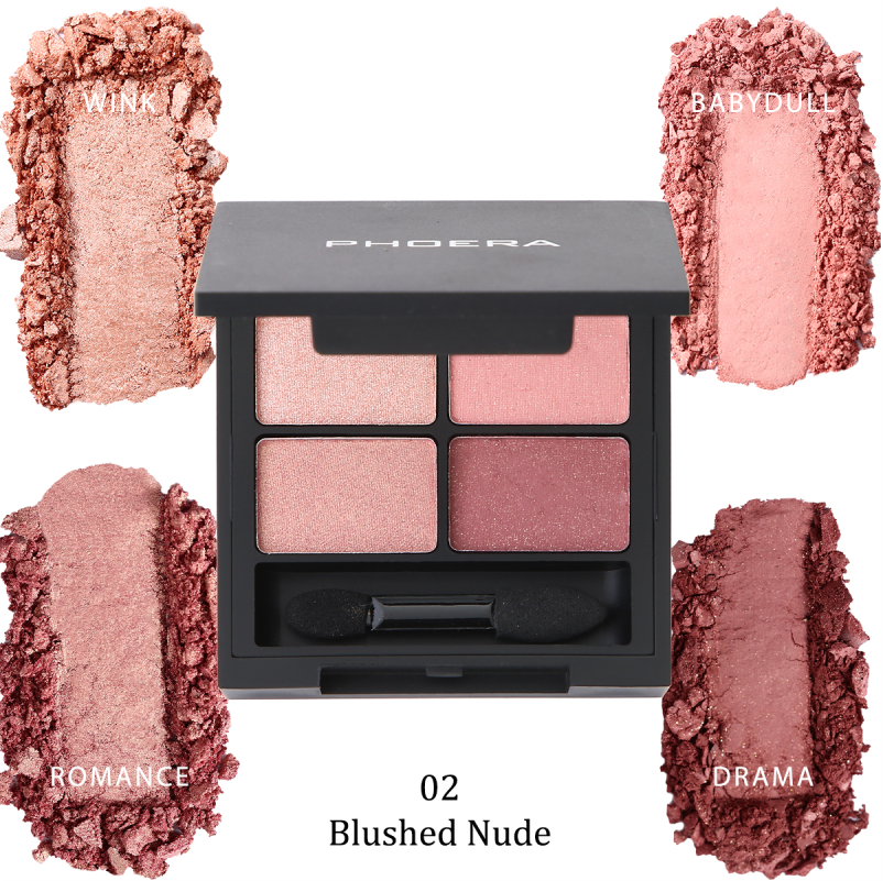 Phoera Fours Flawless Eyeshadow Palette - Blush Nude - Image 2