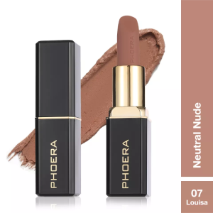Phoera 24 Hrs Non-Transfer Matte Lipstick - Louisa Neutral Nude - 07 - Image 3