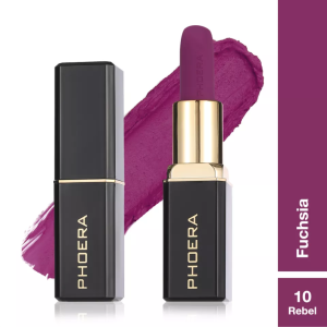 Phoera 24 Hrs Non-Transfer Matte Lipstick - Rebel Fuchsia - 10 - Image 3