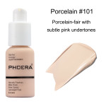 Phoera Silky Full Coverage Liquid Foundation - 101-Porcelain