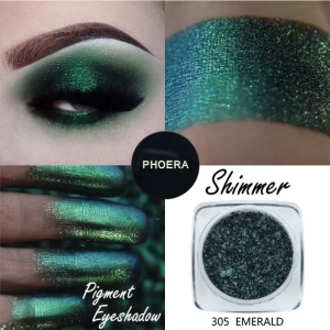Phoera Loose Shimmer Pigment Eyeshadow - Emerald - Image 2