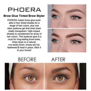 Phoera Brow Glue Tinted Brow Styler - Black - Image 5