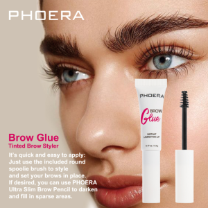 Phoera Brow Glue Tinted Brow Styler - Black - Image 4