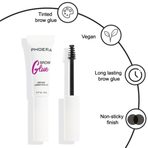 Phoera Brow Glue Tinted Brow Styler - Black - Image 7