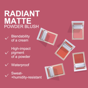 Phoera Radiant Matte Powder Blush - Moone - Image 4