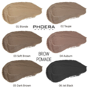 Phoera Eyebrow Pomade Waterproof Brow Gel - Soft Brown - Image 6