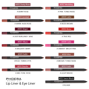 Phoera Matte Lip Liner & Eyeliner Kit - K03 - Image 3