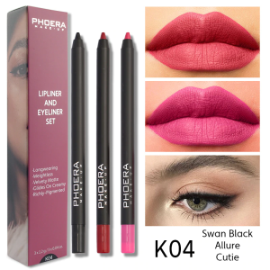 Phoera Matte Lip Liner & Eyeliner Kit - K04