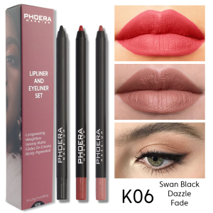 Phoera Matte Lip Liner & Eyeliner Kit - K06